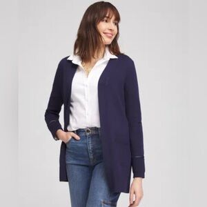 Chico's Deep Blue Open Front Cardigan XL